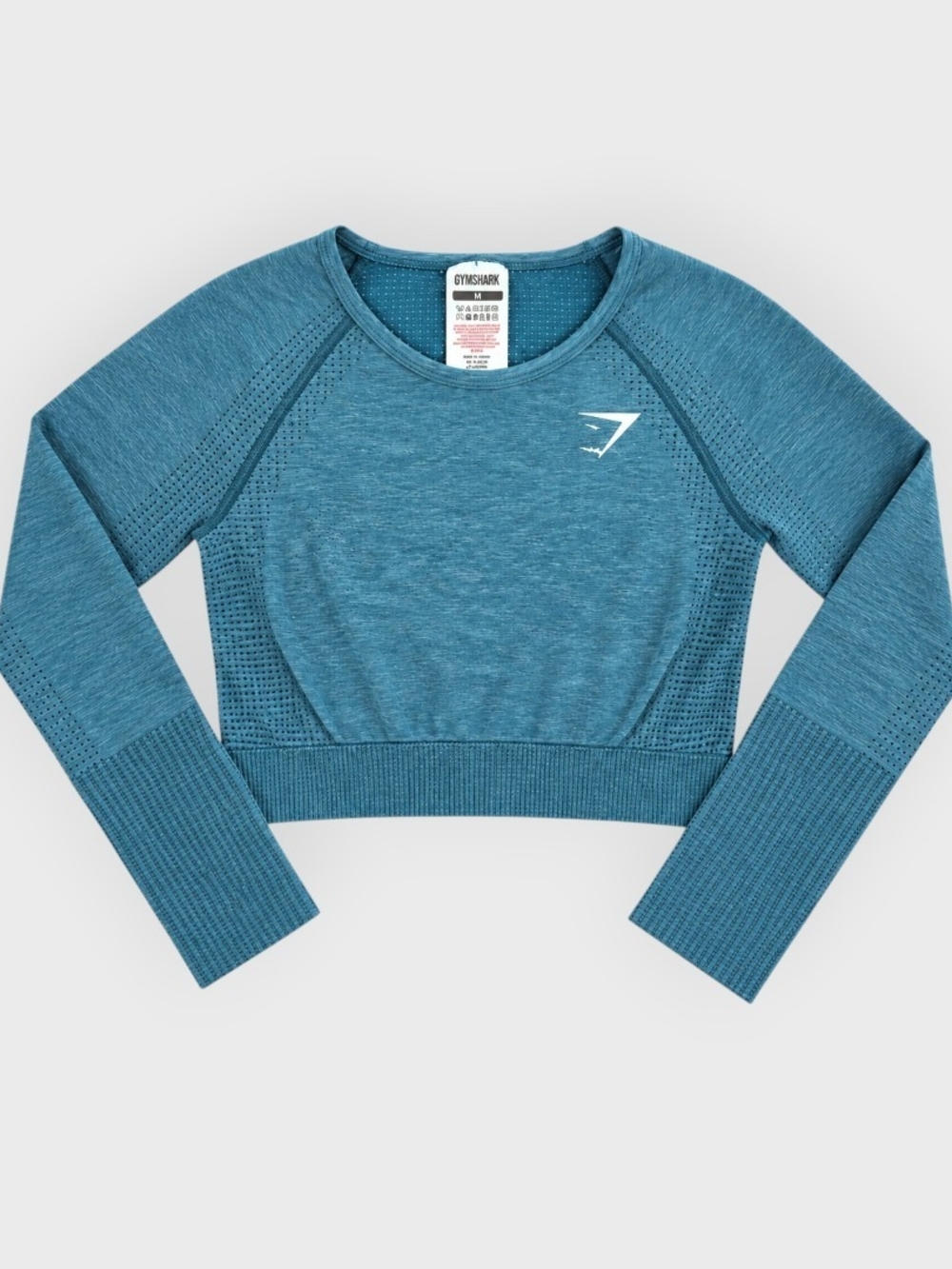 Gymshark M Blue Long Sleeve Athletic Training Top